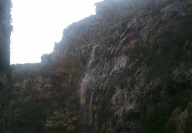 At the waterfall 